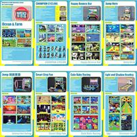 Machine de jeu de course cycliste interactive pour 3 joueurs, équipement de fitness et d'arcade pour aire de jeux intérieure et salle d'étude