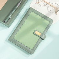 Set de Regalo Corporativo Promocional Vintage: Cuaderno de PU, Memoria USB, Botella, Bolígrafo Recargable, Recuerdo de Bienvenida para Personal