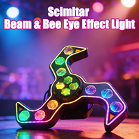 Éclairage de scène 9x10W RGBW 4-en-1 Bee Eye Rotating Moving Head Light Curved Beam Strobe DMX512 3200-7800K 540 Pan DJ/Disco