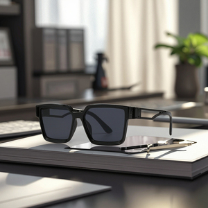 <span class=keywords><strong>Lunettes</strong></span> <span class=keywords><strong>de</strong></span> soleil tendance UV400 carrées <span class=keywords><strong>à</strong></span> <span class=keywords><strong>monture</strong></span> intégrale, durables, unisexes, populaires sur Instagram, style streetwear européen et américain, modèles d'influenceurs, OEM - Product Image 1