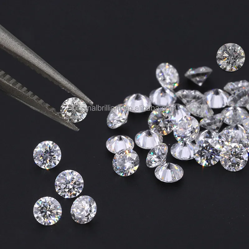 Synthetic Melee Diamond 3.0mm To 4.2mm Round Shape DEF White Color VVS VS HPHT Lab Grown Diamond