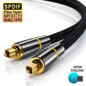 <span class=keywords><strong>Cable</strong></span> de Audio <span class=keywords><strong>óptico</strong></span> Digital de alta calidad Toslink <span class=keywords><strong>SPDIF</strong></span> S/PDIF <span class=keywords><strong>Cable</strong></span> de fibra óptica <span class=keywords><strong>coaxial</strong></span> para amplificadores de barra de sonido Subwoofer Blu-ray - Product Image 2