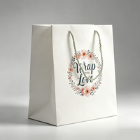 Sacs en papier de luxe personnalisés avec logo pour cadeaux promotionnels, emballage de vêtements, sacs de shopping pour petites entreprises
