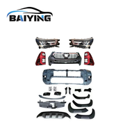 Pour TOYOTA HILUX REVO 2015, mise à niveau vers TOYOTA HILUX ROCCO 2021, nouveau style, vente chaude, effet incroyable, kit carrosserie