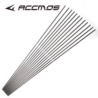 ACCMOS Tige de flèche en carbone pur Super ID 6,2 mm +/-0,001" 32 pouces Spine 250-800 pour arc et flèche DIY
