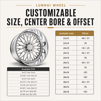 Jantes LH 20x10 22x10 22x12 24x10 24x12 24x14 6x139.7 6x5.5 pour Chevrolet Cadillac GMC Ram, jantes de camion de 22, 24, 26, 28 pouces
