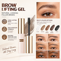 Cire coiffante vegan et sans produits chimiques, étiquette privée OEM, gel fixant pour sourcils imperméable, longue durée, transparent