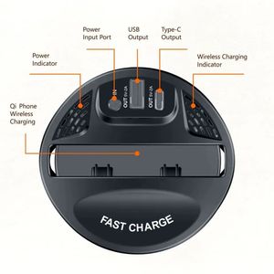 Station de charge sans fil multifonctionnelle 3-en-1 pour voiture, adaptateur de tasse sans fil 15W pour casque <span class=keywords><strong>Apple</strong></span> AirPods – Vente en gros - Product Image 3