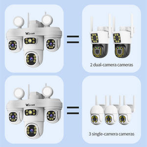 Wistino nuova Farm IP Camera quattro obiettivi quattro schermi 4W illuminazione di rilevamento del movimento umano Wifi telecamera esterna - Product Image 6