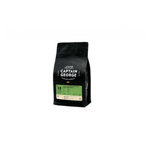 Bolsa de café negro Captain George, tipo stand-up, laminada con BOPP, sellado térmico, apta para alimentos - Product Image 1