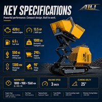 Mini camion benne tout-terrain haute performance pour le nettoyage des exploitations agricoles