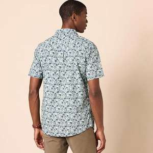 เสื้อเชิ้ตผู้ชายทรงเข้ารูป ผ้าฝ้ายถัก 100% แขนสั้น ติดกระดุม สำหรับวันหยุดฤดูร้อน ระบายอากาศได้ดี สกรีนโลโก้ตามสั่ง คอตั้ง พิมพ์ลาย - Product Image 3