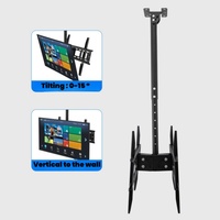 Fácil instalación Soporte de TV colgante duradero Suministro de fábrica Soporte de TV de techo de doble inclinación de pantalla Se adapta a televisores de plasma LCD LED de 32-55"