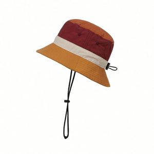 Autumn Spring Kids Sporty 5-Panel Bucket <b>Hat</b> Quick-Drying Waterproof with Drawstring Windproof and Color Shade Features - Product Image 4