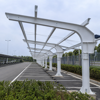 Système de carport solaire en alliage d'aluminium étanche pour entrepôt européen, montage au sol, pour application photovoltaïque domestique
