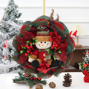 Christmas Snowman <b>Decoration</b> <b>Wreath</b> Christmas Day <b>Decoration</b> Pendant Creative Christmas Scene <b>Decoration</b> Pendant - Product Image 2