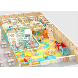 Centre de jeux commercial intérieur avec panneaux géométriques colorés à cadre jaune, capacité de 100 à 500 kg pour les zones de jeux pour enfants - Product Image 1