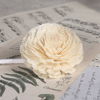 Diffuseur de parfum en rose et chrysanthème, fait main, en bois de Sola avec corde en coton, écologique, sans plomb, sans alcool