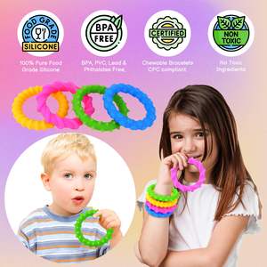 Giocattoli Sensoriali Antistress per Bambini e Neonati (3-6 anni) Gioco di Decompressione Braccialetto Elastico in Silicone - Product Image 3