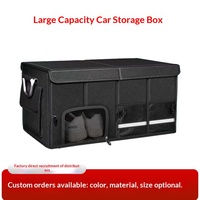 Organisateur de voiture pliable pour SUV et camion, boîte à bagages portable, sac de rangement multifonction réglable pour coffre avec poignée