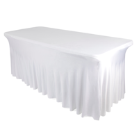 Nappes de table en spandex pour tables rectangulaires de 6 pieds et 8 pieds