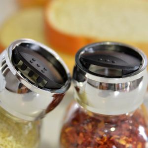 מסתובב מערכת צלוחיות תבלין תיבול צנצנות סט עבור תבלינים פלפל בקבוק תרסיס מלח השייקרים מחזיק מטבח מלח חזירים מתלה - Product Image 4