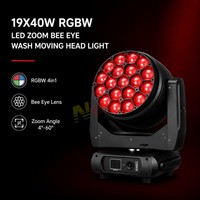 Projecteur LED RGBW 19x40W à zoom et effet Bee Eye Wash pour spectacle scénique