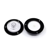 Niveau à bulle de précision rond de qualité industrielle à haute sensibilité avec boîtier en acrylique, précision de +/-10 mm et portée de 0-5 m