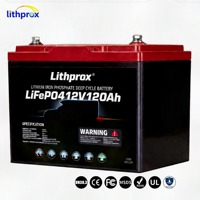 Batterie LiFePO4 rechargeable 12V 120AH Grade A 6000+ cycles, cycle profond, marine, RS485, BMS intelligent, borne M8, CE RoHS IP67, OEM ODM