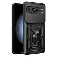 Étui magnétique antichoc avec anneau support coulissant pour Google Pixel 10 Pro XL, Funda Para Celular 9 8 7 6, Samsung S26 A57, iPhone 17 Pro