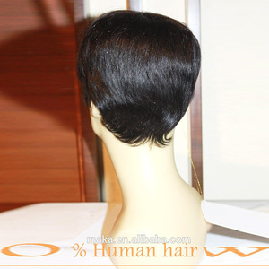 Human Hair Wig for Men 100% Brazilian Natural Human Natural Hair Short Wig for Men <strong>Toupee</strong> - Product Image 5