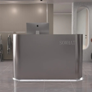Custom Stainless Steel Bar Shop <b>Small</b> Cash Register Reception <b>Desk</b> Simple Barbershop Beauty Salon Front <b>Desk</b> - Product Image 1