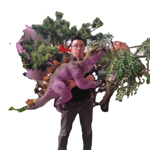 Công viên giải trí sản phẩm Robot animatronics bé thực tế Stegosaurus khủng long con rối để bán - Product Image 5