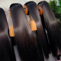 Perruque Lace Frontale 13x4 Cheveux Indiens Bruts, Perruques Full Lace Front HD Sans Colle Cheveux Vietnamiens Bruts, Perruque Cheveux Humains Vierges Brésiliens Lisses et Bouclés