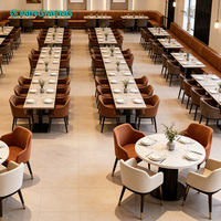 Table et chaises de salle à manger en bois minimalistes pour hôtel, café, restaurant - Mobilier Guangzhou Mingmeng