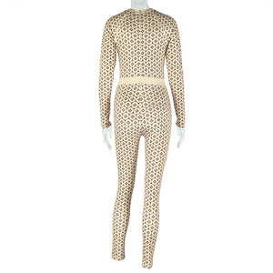 Monos ajustados informales de una pieza para mujer, <span class=keywords><strong>mono</strong></span> de manga larga estampado, de una pieza, 2025, para mujer - Product Image 6