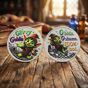 Monedas Metálicas Personalizadas al por Mayor Directo <span class=keywords><strong>de</strong></span> Fábrica, Moneda <span class=keywords><strong>de</strong></span> Juego, Moneda <span class=keywords><strong>de</strong></span> Desafío Personalizada para la Comunidad <span class=keywords><strong>de</strong></span> Videojuegos, Recuerdo Goblin - Product Image 4
