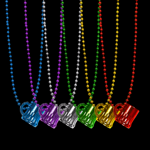 Collier de perles Mardi Gras de 33 pouces avec mini verre à bière en forme de mug - Couleurs assorties pour la <span class=keywords><strong>Saint</strong></span>-<span class=keywords><strong>Patrick</strong></span> - Product Image 5