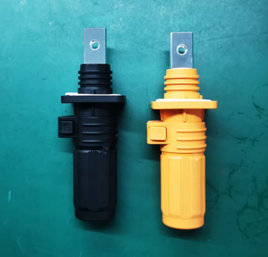 उच्च वोल्टेज 200a विद्युत ऊर्जा भंडारण एडेप्टर सही कोण dc कनेक्टर कॉपर नायलॉन आवास बिजली अनुप्रयोगों के लिए 1 पी पिन - Product Image 2