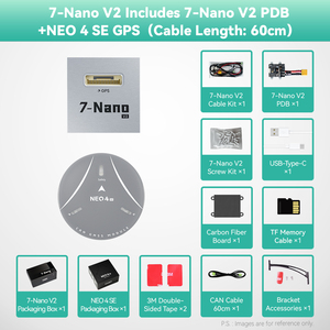 Controlador de Vuelo CUAV 7-Nano V2 y Módulo GNSS 4 SE con Precisión de Grado Topográfico e Integrado para Mapeo con Drones - Product Image 1