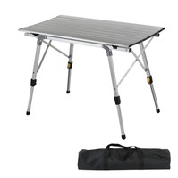 Table de camping pliable en alliage d'aluminium, ultralégère, durable, résistante à la chaleur, portable, extensible, pour les voyages et la cuisine