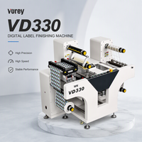Machine de finition d'étiquettes numériques Vorey VD330 tout-en-un, gain de temps, processus combiné de plastification et de découpe