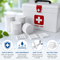 Kit de contrôle de l'humidité pour isolation dentaire avec rouleaux de coton dentaire, distributeur de rouleaux de coton, écarteur de joue dentaire, éjecteur de salive