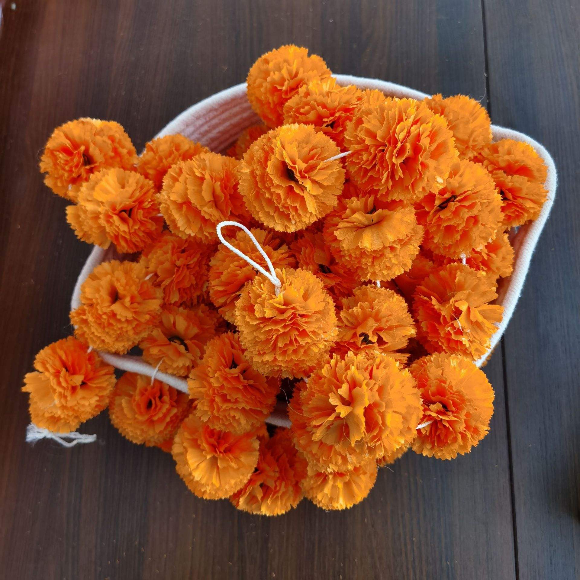 タグ付き新品マリメッコロングダウンマリーゴールドオレンジ