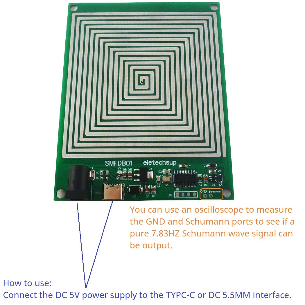 Générateur D'Ondes Schumann USB 7.83 Hz - Résonance Basse Fréquence Pour Bien-Être Et Relaxation