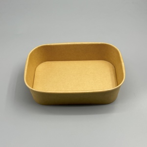 Bol à salade en papier kraft, impression de logo personnalisée, directement de l'usine, jetable, pour emballage alimentaire chaud et froid - Product Image 2