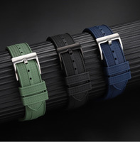 Bracelet de montre en caoutchouc FKM 20mm 22mm avec logo personnalisé pour Seiko pour Longines Classic Fluororubber Tropical Bracelet Bracelets de montre