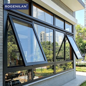 Fenêtre à auvent en aluminium à double vitrage Rogenilan australienne AS2047, fenêtres à bascule en aluminium avec stores intégrés - Product Image 1