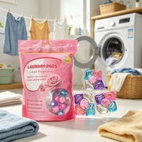 Lessives en capsules OEM 5-en-1, parfum longue durée, lavage en machine, solubles dans l'eau, multifonctions, vente en gros
