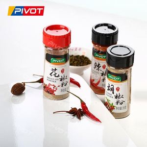 Plastic Powder Bottle Spice Jars With Labels Salt And Pepper Shaker Clear Containers For Box Printing Cans Spices Shakers